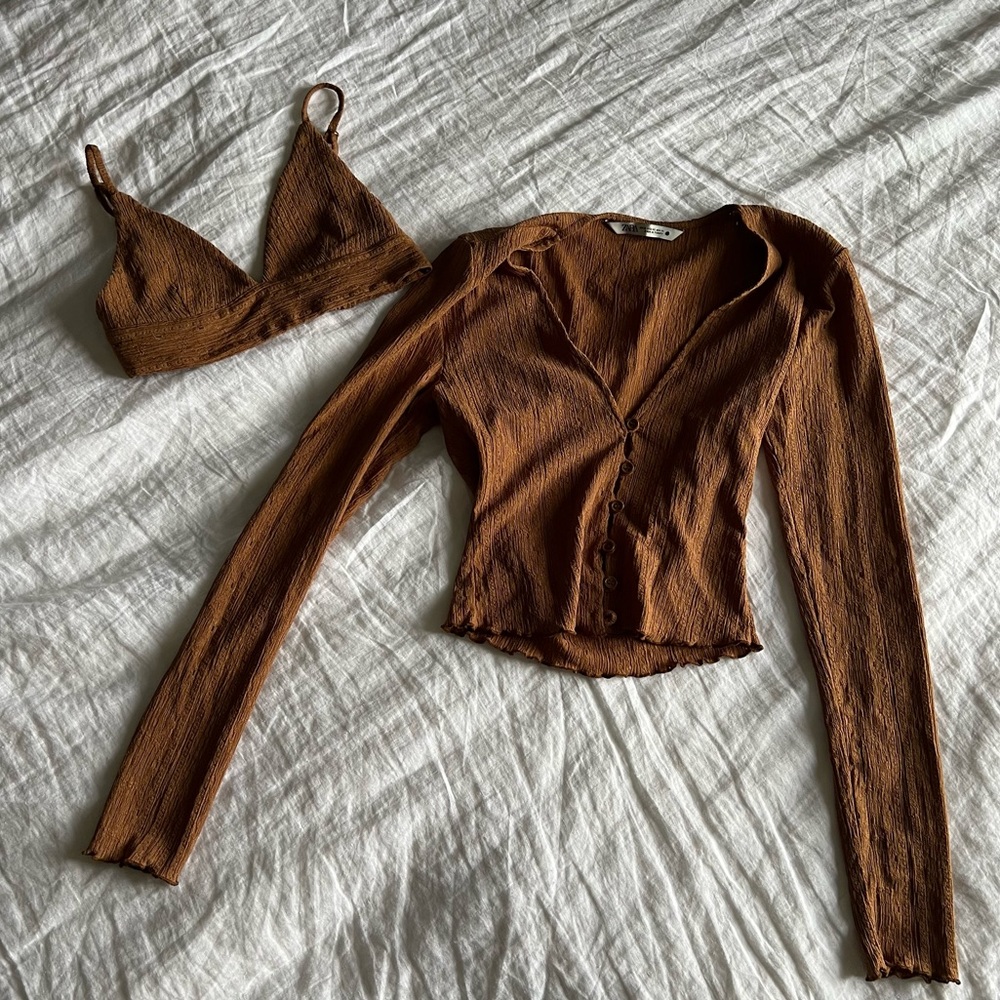 Zara bralette & Cardigan set